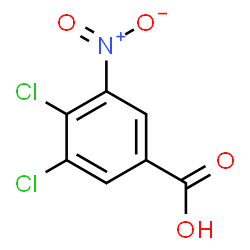 ChemSpider 2D Image | 3,4-Dichloro-5-nitrobenzoic acid | C7H3Cl2NO4