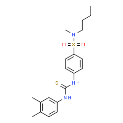 ChemSpider 2D Image | N-Butyl-4-{[(3,4-dimethylphenyl)carbamothioyl]amino}-N-methylbenzenesulfonamide | C20H27N3O2S2