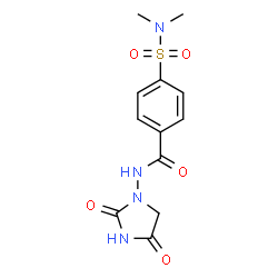 ChemSpider 2D Image | 4-(Dimethylsulfamoyl)-N-(2,4-dioxo-1-imidazolidinyl)benzamide | C12H14N4O5S