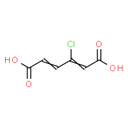 ChemSpider 2D Image | 2,4-Hexadienedioic acid, 3-chloro- | C6H5ClO4
