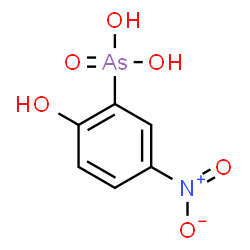 ChemSpider 2D Image | 2-Hydroxy-5-nitrobenzenearsonic acid | C6H6AsNO6