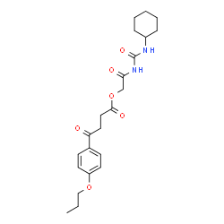 ChemSpider 2D Image | 2-[(Cyclohexylcarbamoyl)amino]-2-oxoethyl 4-oxo-4-(4-propoxyphenyl)butanoate | C22H30N2O6