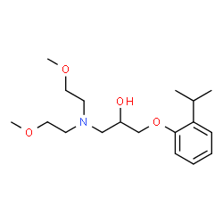 ChemSpider 2D Image | 1-[Bis(2-methoxyethyl)amino]-3-(2-isopropylphenoxy)-2-propanol | C18H31NO4