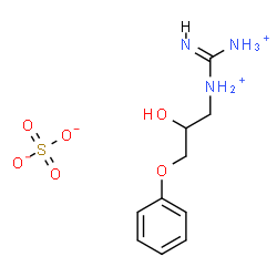 ChemSpider 2D Image | (E)-N-(2-Hydroxy-3-phenoxypropyl)(imino)methanediaminium sulfate | C10H17N3O6S