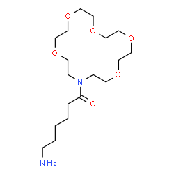 ChemSpider 2D Image | 6-Amino-1-(1,4,7,10,13-pentaoxa-16-azacyclooctadecan-16-yl)-1-hexanone | C18H36N2O6
