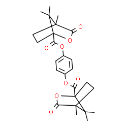 ChemSpider 2D Image | 1,4-Phenylene bis(4,7,7-trimethyl-3-oxo-2-oxabicyclo[2.2.1]heptane-1-carboxylate) | C26H30O8