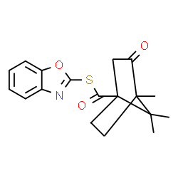 ChemSpider 2D Image | S-1,3-Benzoxazol-2-yl 4,7,7-trimethyl-3-oxobicyclo[2.2.1]heptane-1-carbothioate | C18H19NO3S