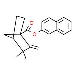 ChemSpider 2D Image | 2-Naphthyl 3,3-dimethyl-2-methylenebicyclo[2.2.1]heptane-1-carboxylate | C21H22O2