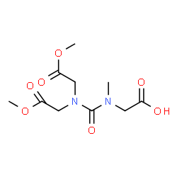 ChemSpider 2D Image | N-[Bis(2-methoxy-2-oxoethyl)carbamoyl]-N-methylglycine | C10H16N2O7