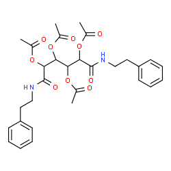 ChemSpider 2D Image | 1,6-Dioxo-1,6-bis[(2-phenylethyl)amino]-2,3,4,5-hexanetetrayl tetraacetate | C30H36N2O10