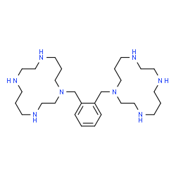 ChemSpider 2D Image | 1,1'-[1,2-Phenylenebis(methylene)]bis(1,4,8,11-tetraazacyclotetradecane) | C28H54N8