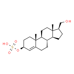 ChemSpider 2D Image | (3beta,17beta)-17-(Hydroxymethyl)androst-4-en-3-yl hydrogen sulfate | C20H32O5S