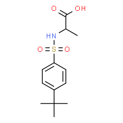 ChemSpider 2D Image | N-{[4-(2-Methyl-2-propanyl)phenyl]sulfonyl}alanine | C13H19NO4S