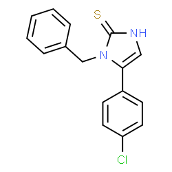 ChemSpider 2D Image | 4-(4-chlorophenyl)-3-(phenylmethyl)-1H-imidazole-2-thione | C16H13ClN2S