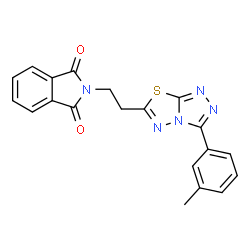 ChemSpider 2D Image | 2-{2-[3-(3-Methylphenyl)[1,2,4]triazolo[3,4-b][1,3,4]thiadiazol-6-yl]ethyl}-1H-isoindole-1,3(2H)-dione | C20H15N5O2S