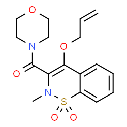 ChemSpider 2D Image | [4-(Allyloxy)-2-methyl-1,1-dioxido-2H-1,2-benzothiazin-3-yl](4-morpholinyl)methanone | C17H20N2O5S