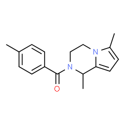 ChemSpider 2D Image | (1,6-Dimethyl-3,4-dihydro-1H-pyrrolo[1,2-a]pyrazin-2-yl)(p-tolyl)methanone | C17H20N2O