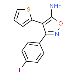 ChemSpider 2D Image | 3-(4-Iodophenyl)-4-(2-thienyl)-1,2-oxazol-5-amine | C13H9IN2OS