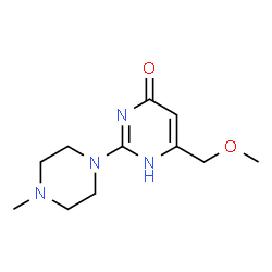 ChemSpider 2D Image | 4-pyrimidinol, 6-(methoxymethyl)-2-(4-methyl-1-piperazinyl)- | C11H18N4O2