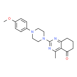 ChemSpider 2D Image | 2-[4-(4-Methoxyphenyl)-1-piperazinyl]-4-methyl-7,8-dihydro-5(6H)-quinazolinone | C20H24N4O2