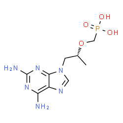 ChemSpider 2D Image | (R)-9-(2-Phosphonomethoxypropyl)-2,6-diaminopurine | C9H15N6O4P