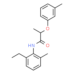 ChemSpider 2D Image | N-(2-Ethyl-6-methylphenyl)-2-(3-methylphenoxy)propanamide | C19H23NO2