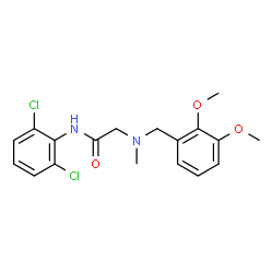 ChemSpider 2D Image | N-(2,6-Dichlorophenyl)-N~2~-(2,3-dimethoxybenzyl)-N~2~-methylglycinamide | C18H20Cl2N2O3