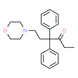ChemSpider 2D Image | 6-(4-Morpholinyl)-4,4-diphenyl-3-hexanone | C22H27NO2