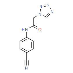 ChemSpider 2D Image | N-(4-Cyanophenyl)-2-(1H-tetrazol-1-yl)acetamide | C10H8N6O