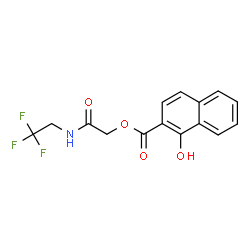 ChemSpider 2D Image | 2-Oxo-2-[(2,2,2-trifluoroethyl)amino]ethyl 1-hydroxy-2-naphthoate | C15H12F3NO4