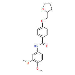ChemSpider 2D Image | N-(3,4-Dimethoxyphenyl)-4-(tetrahydro-2-furanylmethoxy)benzamide | C20H23NO5