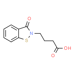 ChemSpider 2D Image | 4-(3-Oxo-1,2-benzothiazol-2(3H)-yl)butanoic acid | C11H11NO3S