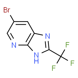 ChemSpider 2D Image | 6-Bromo-2-trifluoromethyl-3H-imidazo[4,5-b]pyridine | C7H3BrF3N3