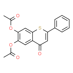 ChemSpider 2D Image | 6,7-Diacetoxy-2-phenylthiochromen-4-one | C19H14O5S