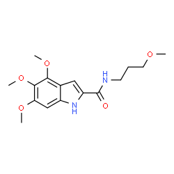 ChemSpider 2D Image | 4,5,6-Trimethoxy-N-(3-methoxypropyl)-1H-indole-2-carboxamide | C16H22N2O5
