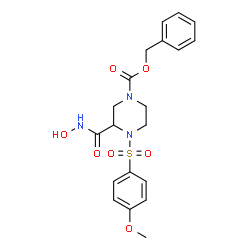 ChemSpider 2D Image | Benzyl 3-(hydroxycarbamoyl)-4-[(4-methoxyphenyl)sulfonyl]-1-piperazinecarboxylate | C20H23N3O7S