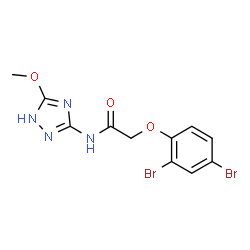 ChemSpider 2D Image | 2-(2,4-Dibromophenoxy)-N-(5-methoxy-1H-1,2,4-triazol-3-yl)acetamide | C11H10Br2N4O3