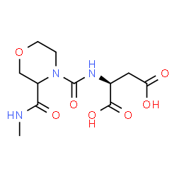 ChemSpider 2D Image | N-{[3-(Methylcarbamoyl)-4-morpholinyl]carbonyl}-L-aspartic acid | C11H17N3O7
