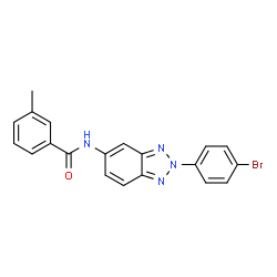 ChemSpider 2D Image | N-[2-(4-Bromophenyl)-2H-benzotriazol-5-yl]-3-methylbenzamide | C20H15BrN4O