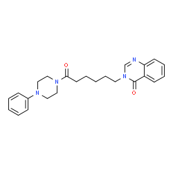 ChemSpider 2D Image | 3-[6-Oxo-6-(4-phenyl-1-piperazinyl)hexyl]-4(3H)-quinazolinone | C24H28N4O2