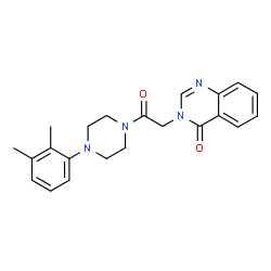 ChemSpider 2D Image | 3-{2-[4-(2,3-Dimethylphenyl)-1-piperazinyl]-2-oxoethyl}-4(3H)-quinazolinone | C22H24N4O2