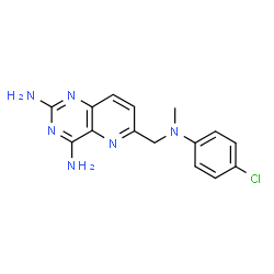 ChemSpider 2D Image | 6-{[(4-Chlorophenyl)(methyl)amino]methyl}pyrido[3,2-d]pyrimidine-2,4-diamine | C15H15ClN6