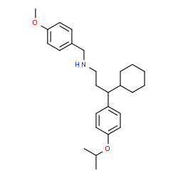 ChemSpider 2D Image | 3-Cyclohexyl-3-(4-isopropoxyphenyl)-N-(4-methoxybenzyl)-1-propanamine | C26H37NO2
