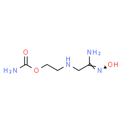 ChemSpider 2D Image | 2-{[(2Z)-2-Amino-2-(hydroxyimino)ethyl]amino}ethyl carbamate | C5H12N4O3