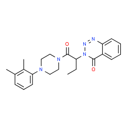 ChemSpider 2D Image | 3-{1-[4-(2,3-Dimethylphenyl)-1-piperazinyl]-1-oxo-2-butanyl}-1,2,3-benzotriazin-4(3H)-one | C23H27N5O2