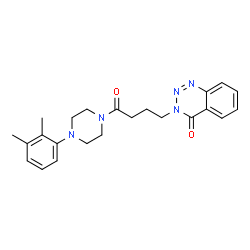 ChemSpider 2D Image | 3-{4-[4-(2,3-Dimethylphenyl)-1-piperazinyl]-4-oxobutyl}-1,2,3-benzotriazin-4(3H)-one | C23H27N5O2
