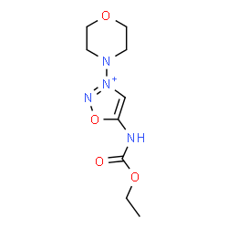 ChemSpider 2D Image | 5-[(Ethoxycarbonyl)amino]-3-(4-morpholinyl)-1,2,3-oxadiazol-3-ium | C9H15N4O4