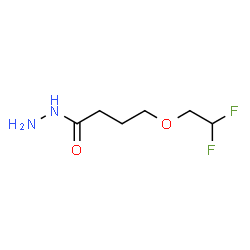 ChemSpider 2D Image | 4-(2,2-Difluoroethoxy)butanehydrazide | C6H12F2N2O2