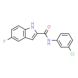 ChemSpider 2D Image | N-(3-Chlorophenyl)-5-fluoro-1H-indole-2-carboxamide | C15H10ClFN2O