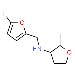 ChemSpider 2D Image | 2,5-Anhydro-1,3,4-trideoxy-3-{[(5-iodo-2-furyl)methyl]amino}pentitol | C10H14INO2